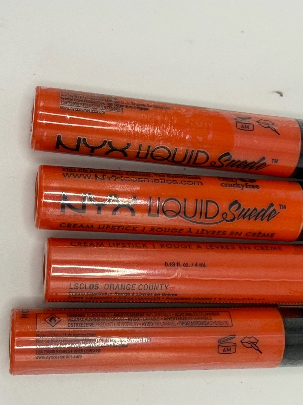 NYX Liquid Suede Cream Lipstick Tubes - Orange